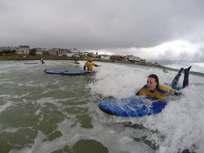 The Team in Belfast Catch Some Waves
