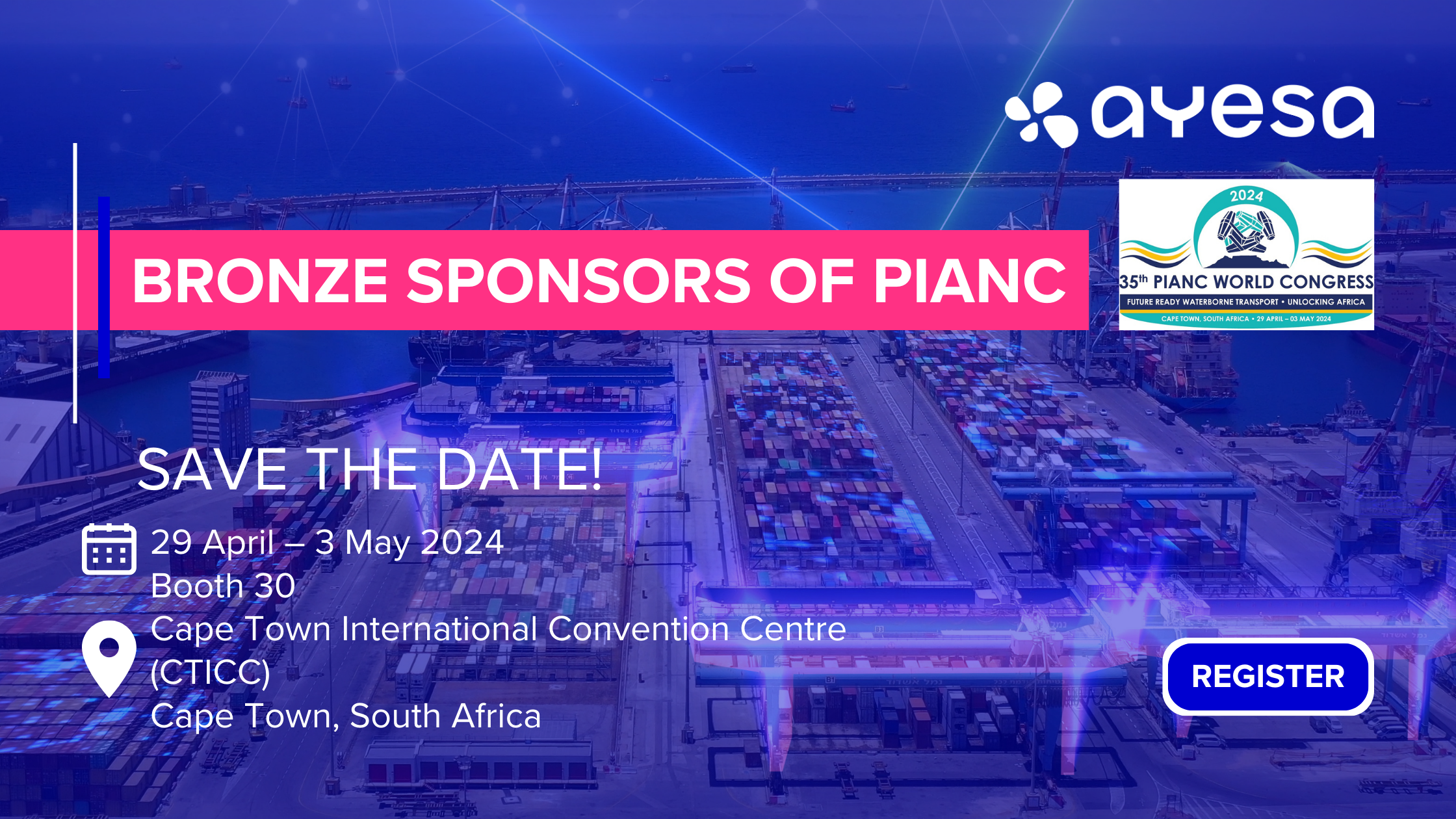 Ayesa is a bronze sponsor for 35th PIANC World Maritime Congress 2024