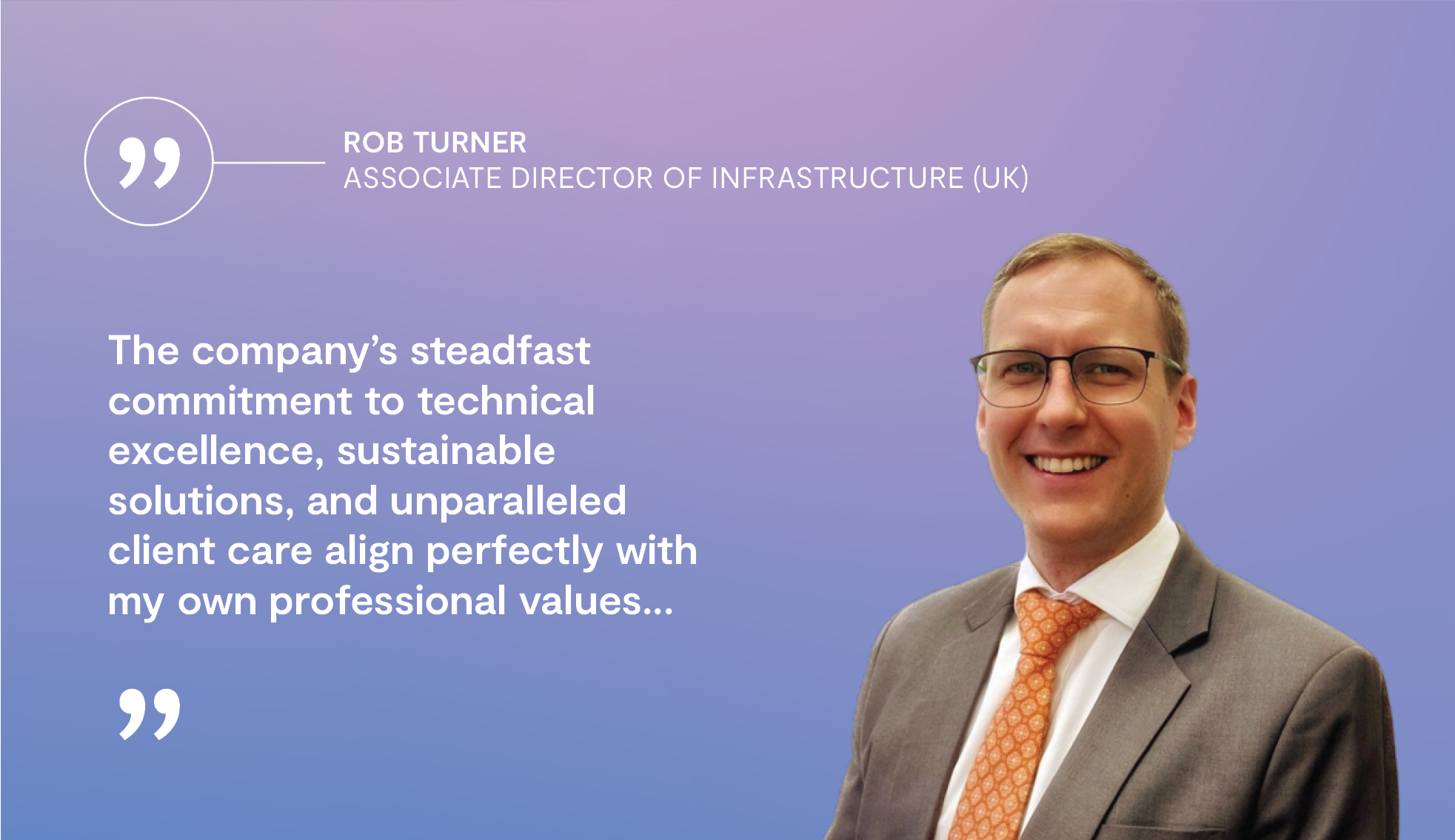 Rob Turner appointed Associate Director of UK Infrastructure